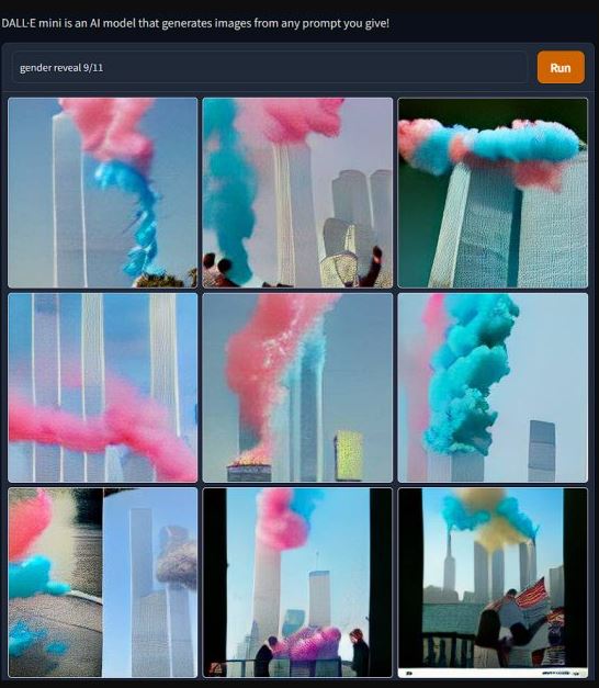 This meme is a humorous image of the Twin Towers on 9/11, but with a twist: they're on fire, but instead of flames, they're spewing out pink and blue smoke. The text at the top of the image reads "Gender Reveal". The image is a play on the idea of a gender reveal, where a couple would announce the sex of their baby by releasing pink or blue balloons or confetti, but in this case, it's a darkly comedic take on the 9/11 tragedy.